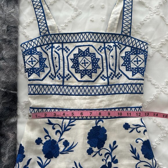 Alexis Asteria Linen Floral Dress, XS - Picture 7 of 9